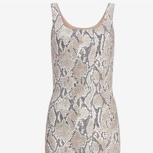 Snake Print Compression Mini Dress